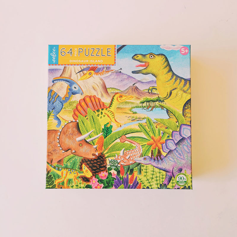 puzzle-dinosaures-4-ans-64-pièces-eeboo