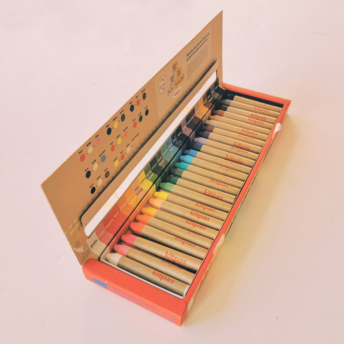 boîte de crayons de cire de soja aquarelle  kitpa