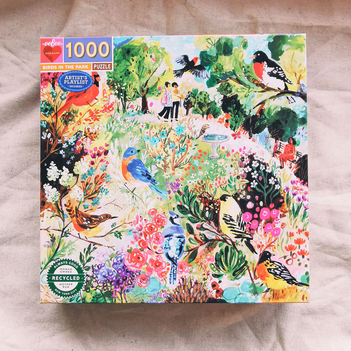 puzzle-1000-pièces-jardin-et-oiseaux-eeboo-adultes-et-enfants