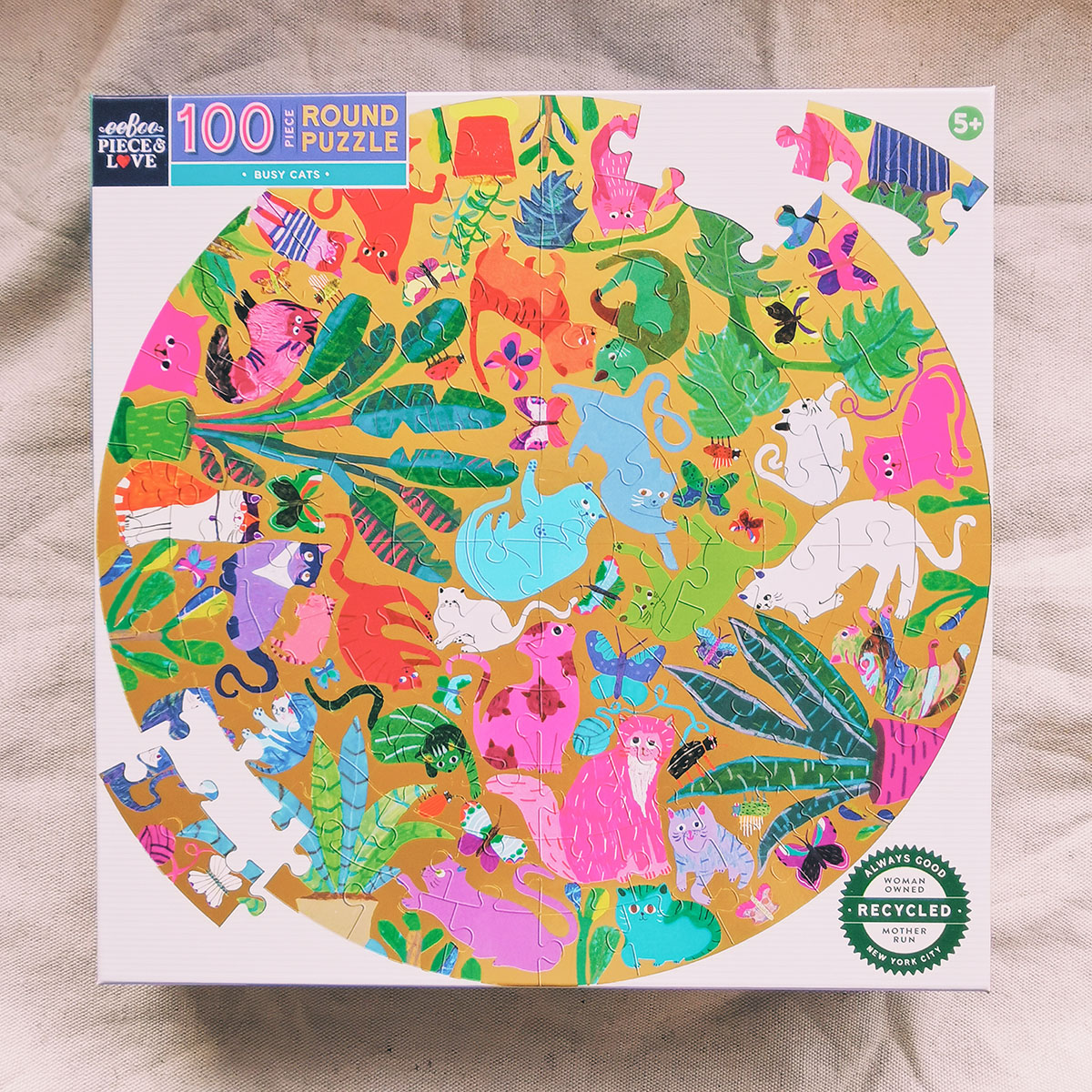 puzzle-100-pieces-chats-doré-eeboo-enfant-6-ans
