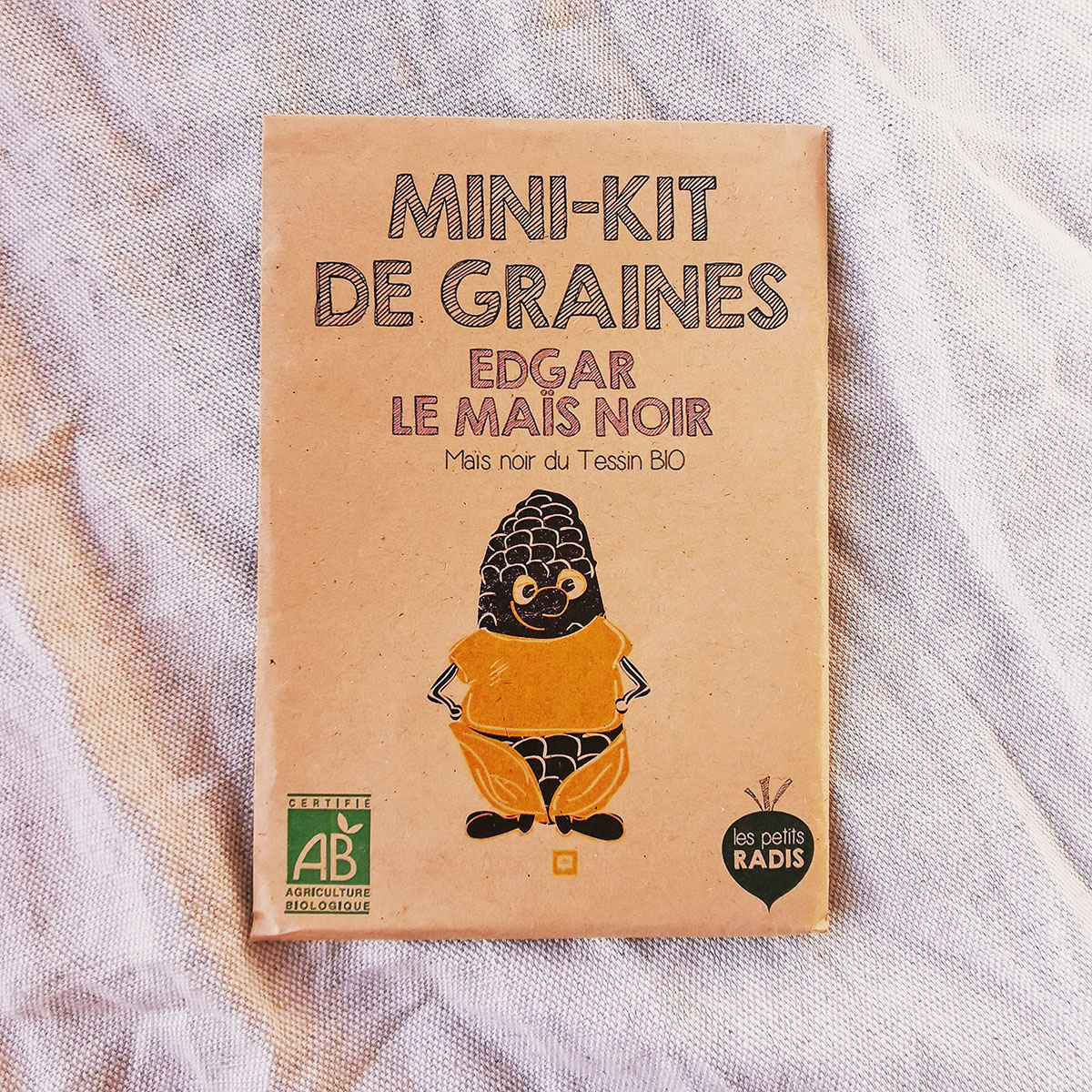 Mini kit de graines bio de Edgar le maïs noir