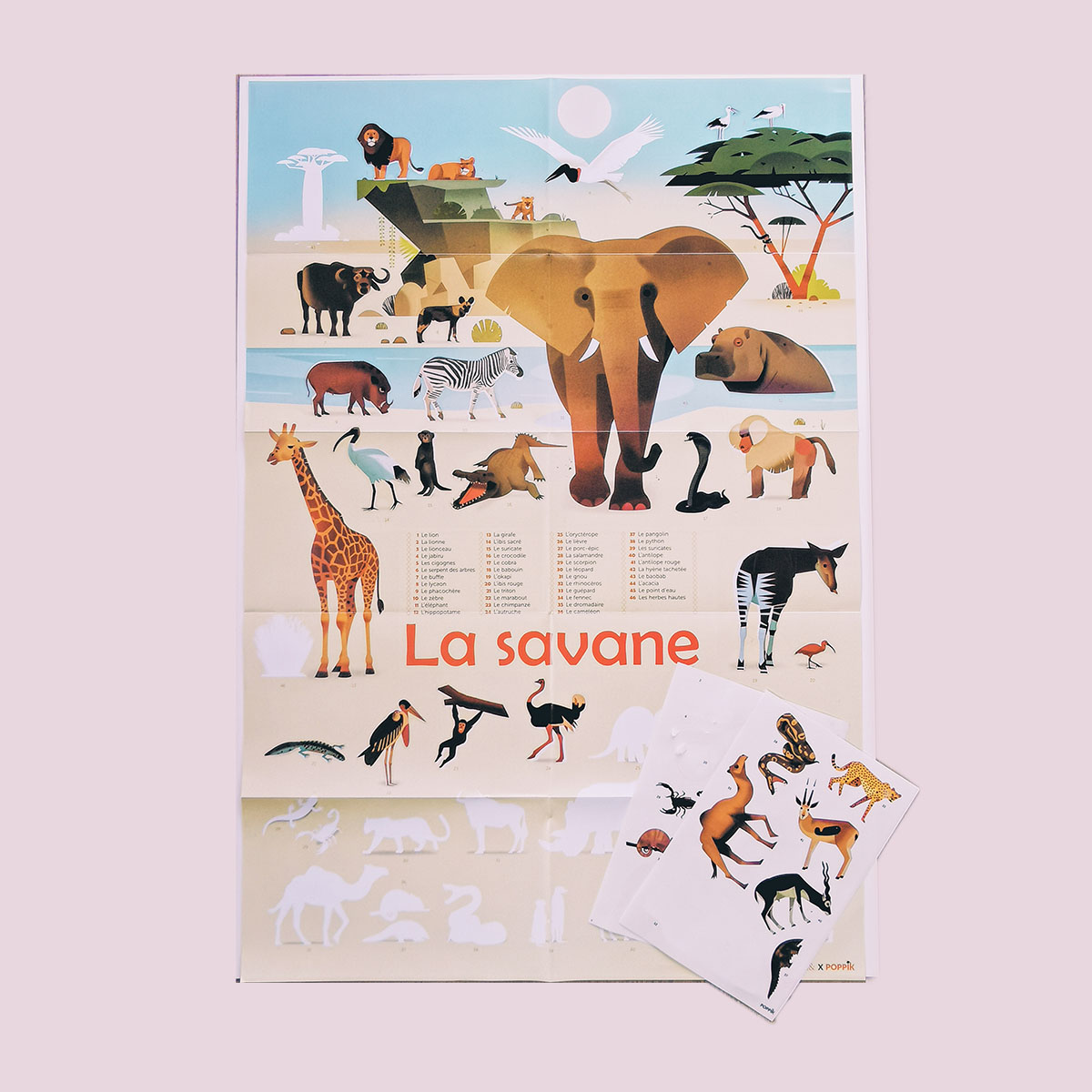 poster-animaux-de-la-savane-affiche-stickers-poppik