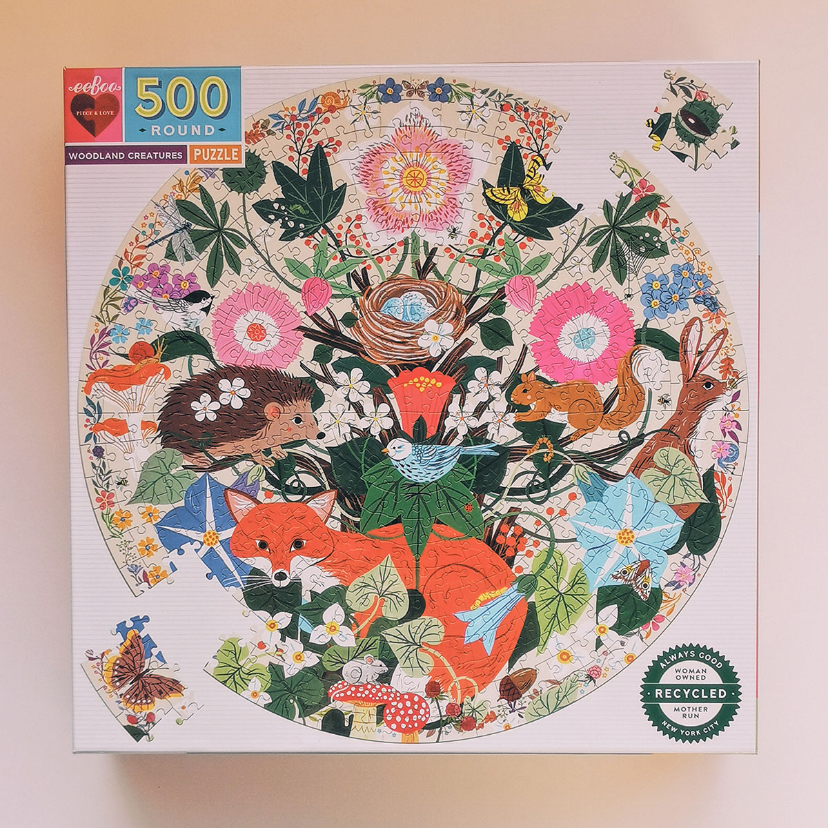 Puzzle rond 500 pièces - Créatures de la forêt - 7 ans