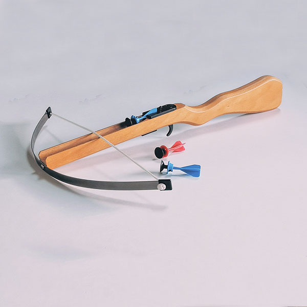 Grande arbalète jouet en bois avec 3 flèches ventouse - Corvus