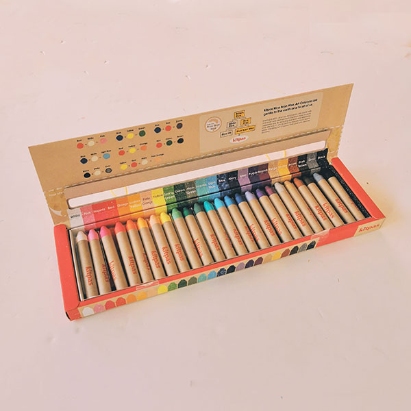 24 crayons de cire effaçables Kitpas multi-surfaces