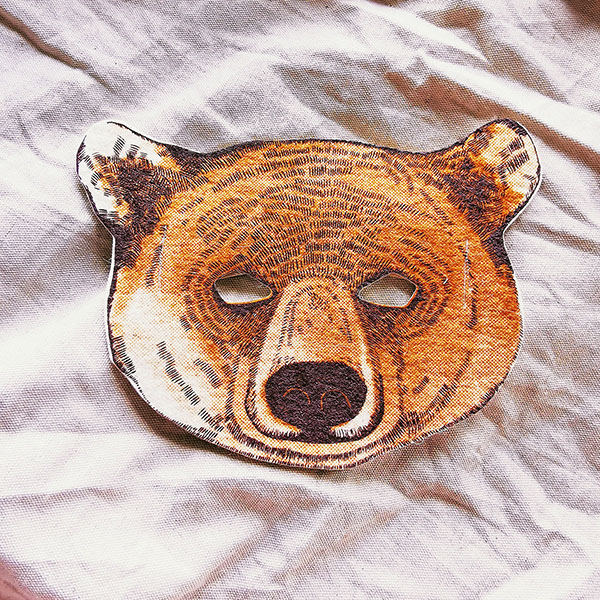 Masque d'ours en laine feutrée - Frida's Tierchen