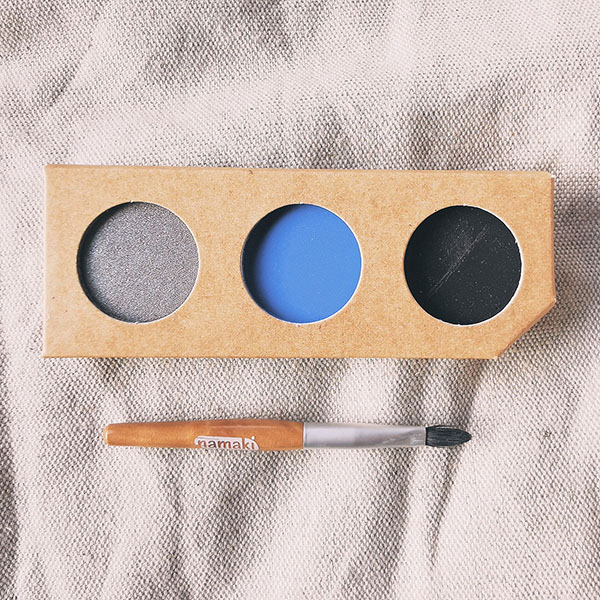 Kit de maquillage naturel 3 couleurs - Argenté, bleu et noir