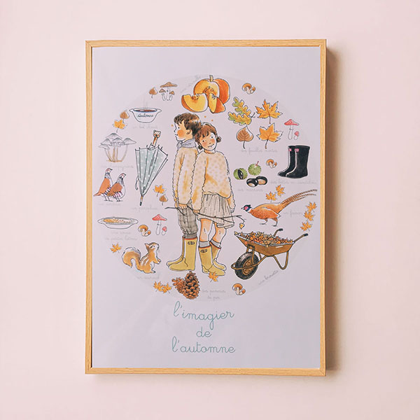 imagier-automne-chambre-enfant-poster-A3-by-BM