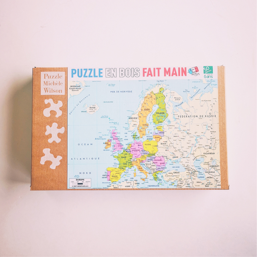 Puzzle en bois 50 pièces - Carte d\'Europe