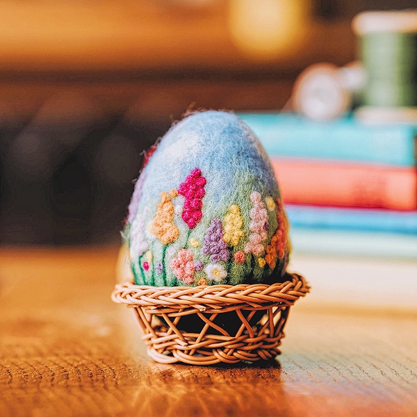 Kit œuf de Pâques en laine feutrée