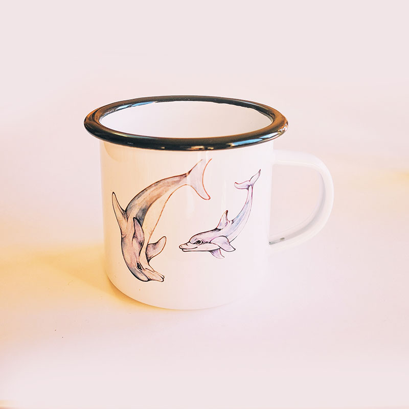 Mug en émail - Dauphin