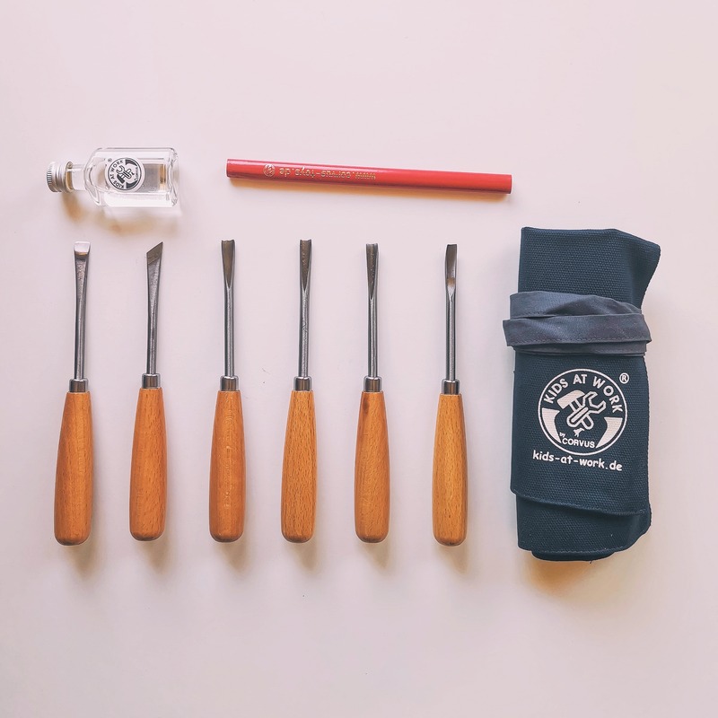 Set de 6 outils de sculpture sur bois