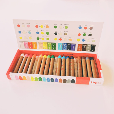 16 crayons de cire effaçables Kitpas multi-surfaces