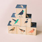 cubes en bois bébé oiseaux et graphismes originaux uncle goose