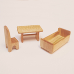 meubles en bois pour maison de poupée