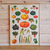 affiche colorée et vintage légumes du jardin potager cavallini and co