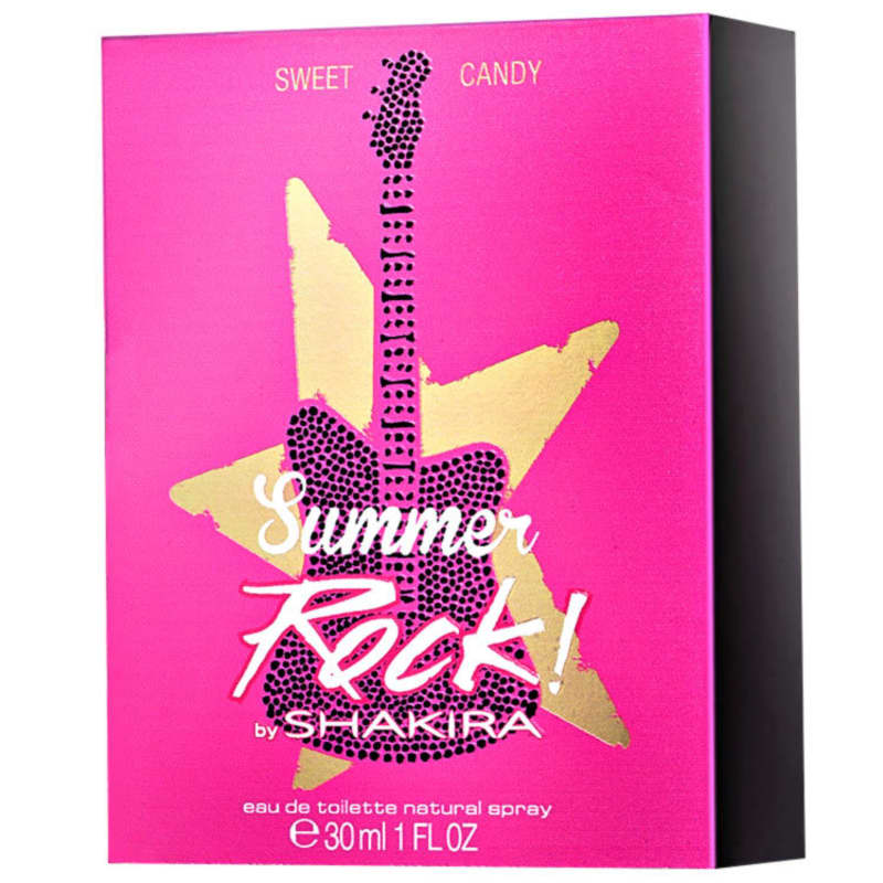 boite rose du parfum summer rock sweet candy de shakira