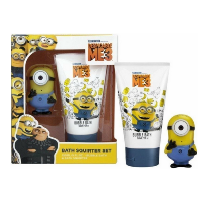 Coffret bain moussant et jouet gicleur Les Minions