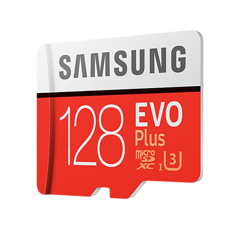 Carte microSD Samsung EVO Plus 128 Go, vue de face