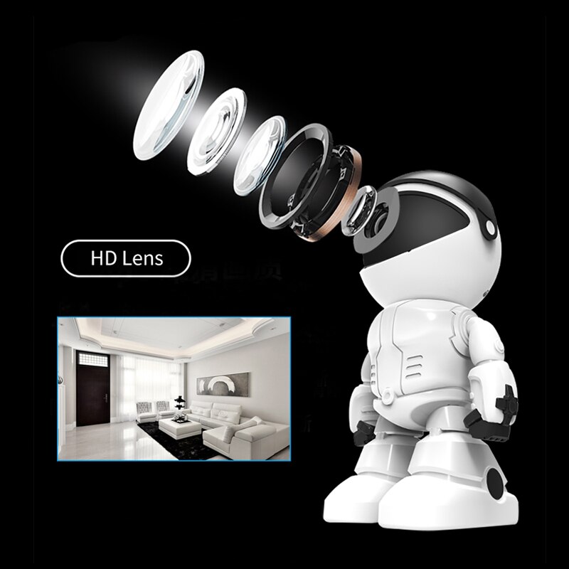 Lentille robot caméra espion Full HD 1080p