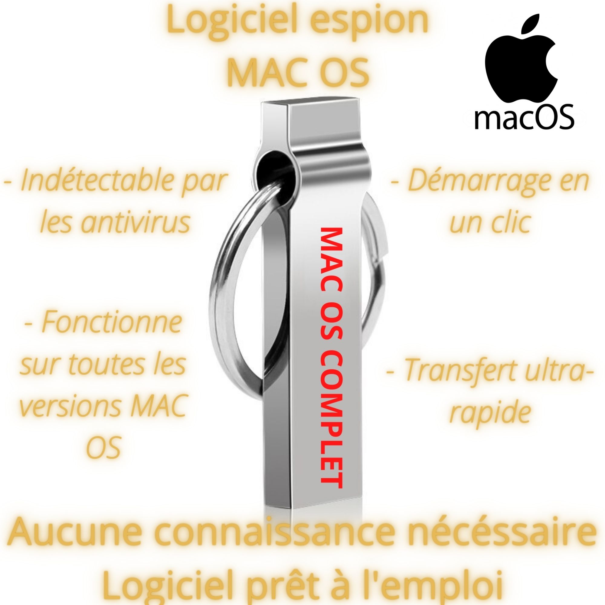 Clé USB logiciel espion Mac OS Créé par Europe-Connection