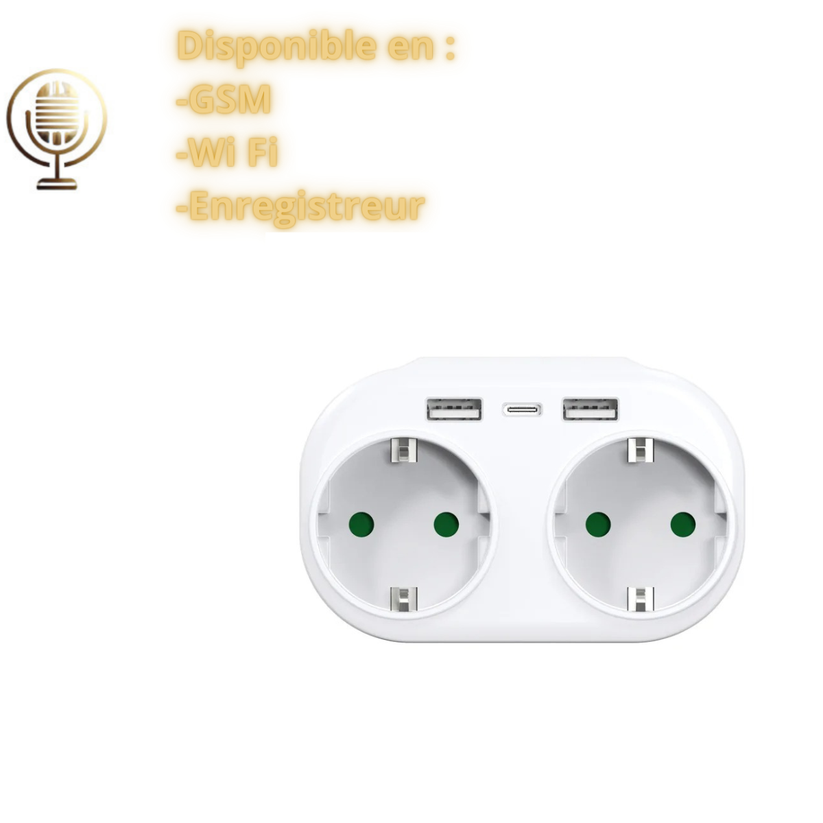 Multiprise Microphone espion Europe-Connection