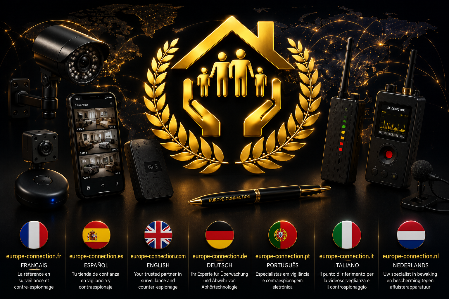 Europe-Connection, leader européen de la vente de matériel de surveillance, devient multilingue