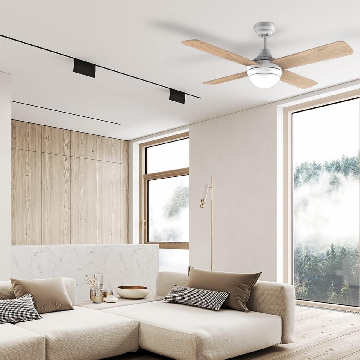 Ventilateur plafonnier avec LED caméra espion
