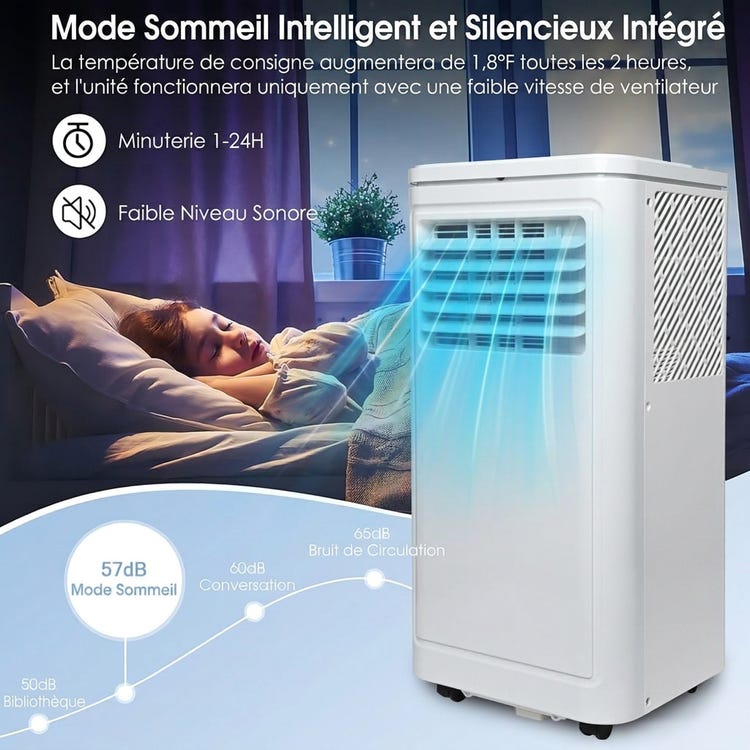 Climatiseur mobile avec caméra epsion 4K UHD Wi-Fi integré