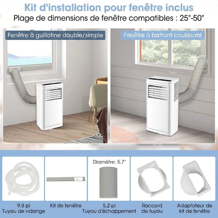 Climatiseur mobile avec caméra epsion 4K UHD Wi-Fi integré