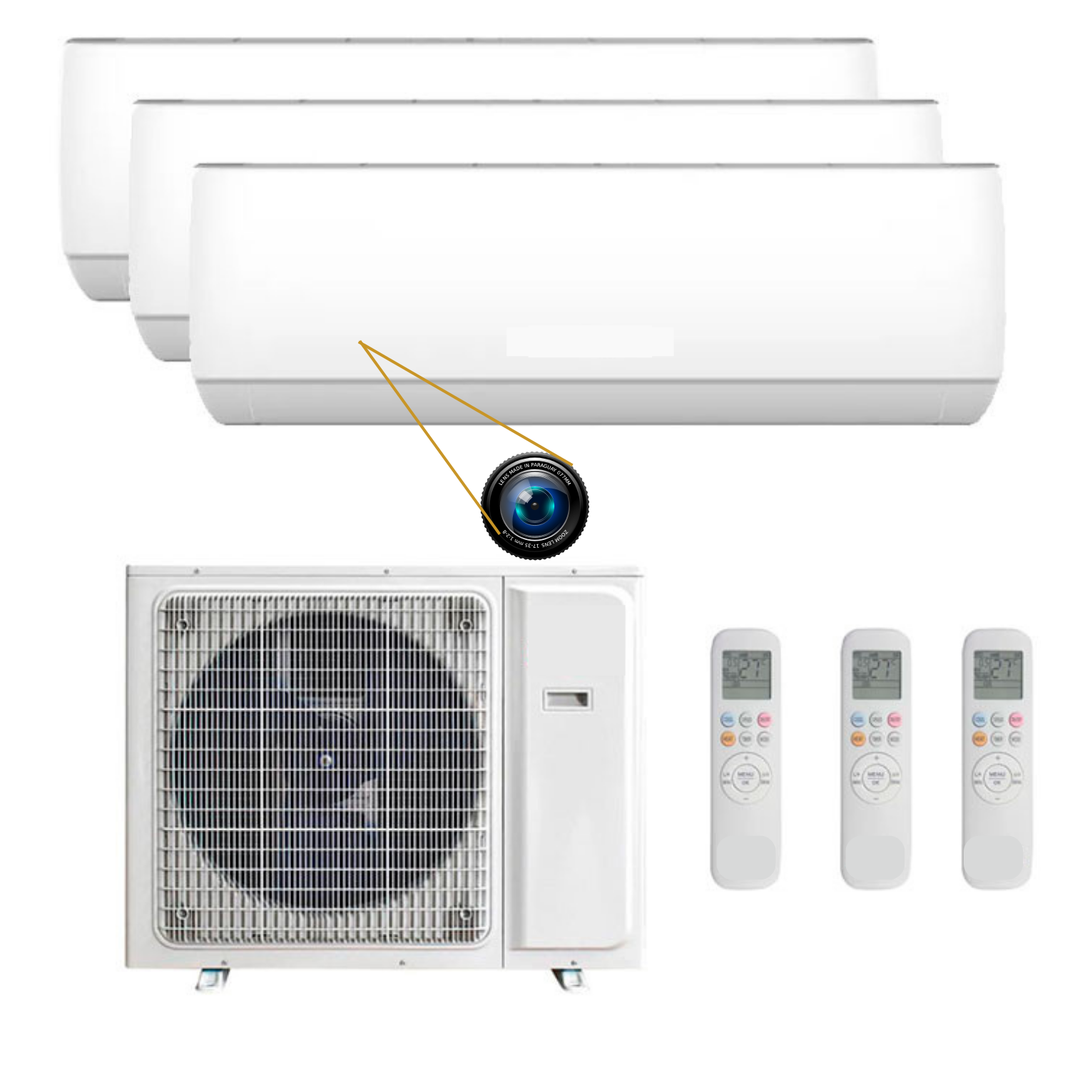 Camera espion dans systéme de climatisation complet