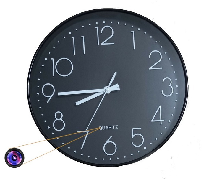 Horloge murale cam&eacute;ra espion 4K UHD