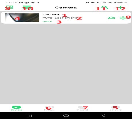 Interface de l'application LookCam Pro
