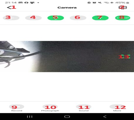 Interface de la caméra - LookCam Pro