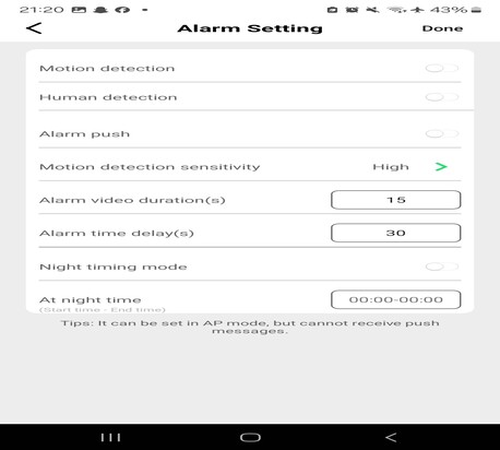 Interface de l'application LookCam Pro