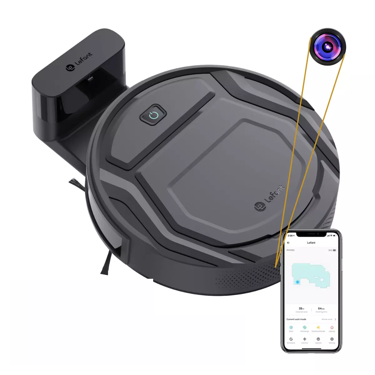 Robot aspirateur cam&eacute;ra espion