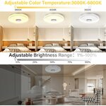 Caméra espion plafonnier : réglage du blanc de 3 000 à 6 800 K et de la luminosité de la lampe