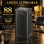 ANGEL 12 PRO MAX sur une table de réunion : 88 transducteurs et angle annoncé de 360°