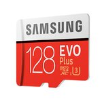 Carte microSD Samsung EVO Plus 128 Go, vue de face