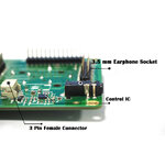 Gros plan des composants et de la prise audio du PortaPack H1