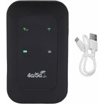 Routeur mobile 4G/5G noir avec câble USB