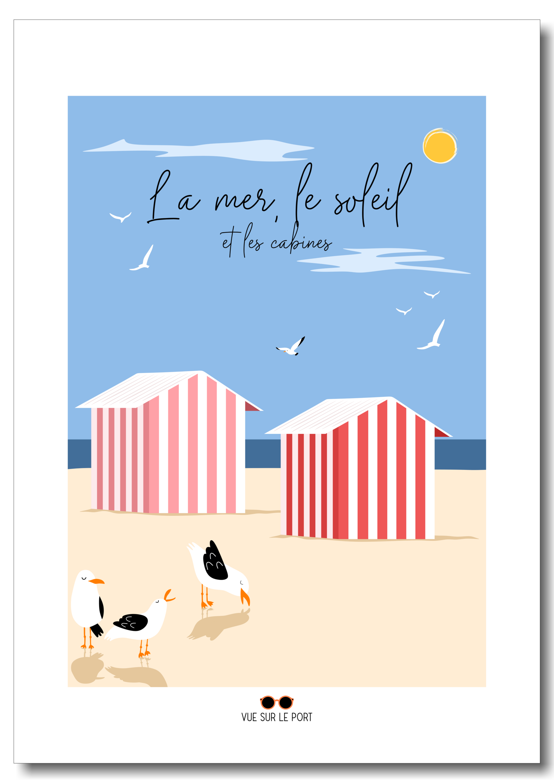 la mer le soleil et les cabines etsy