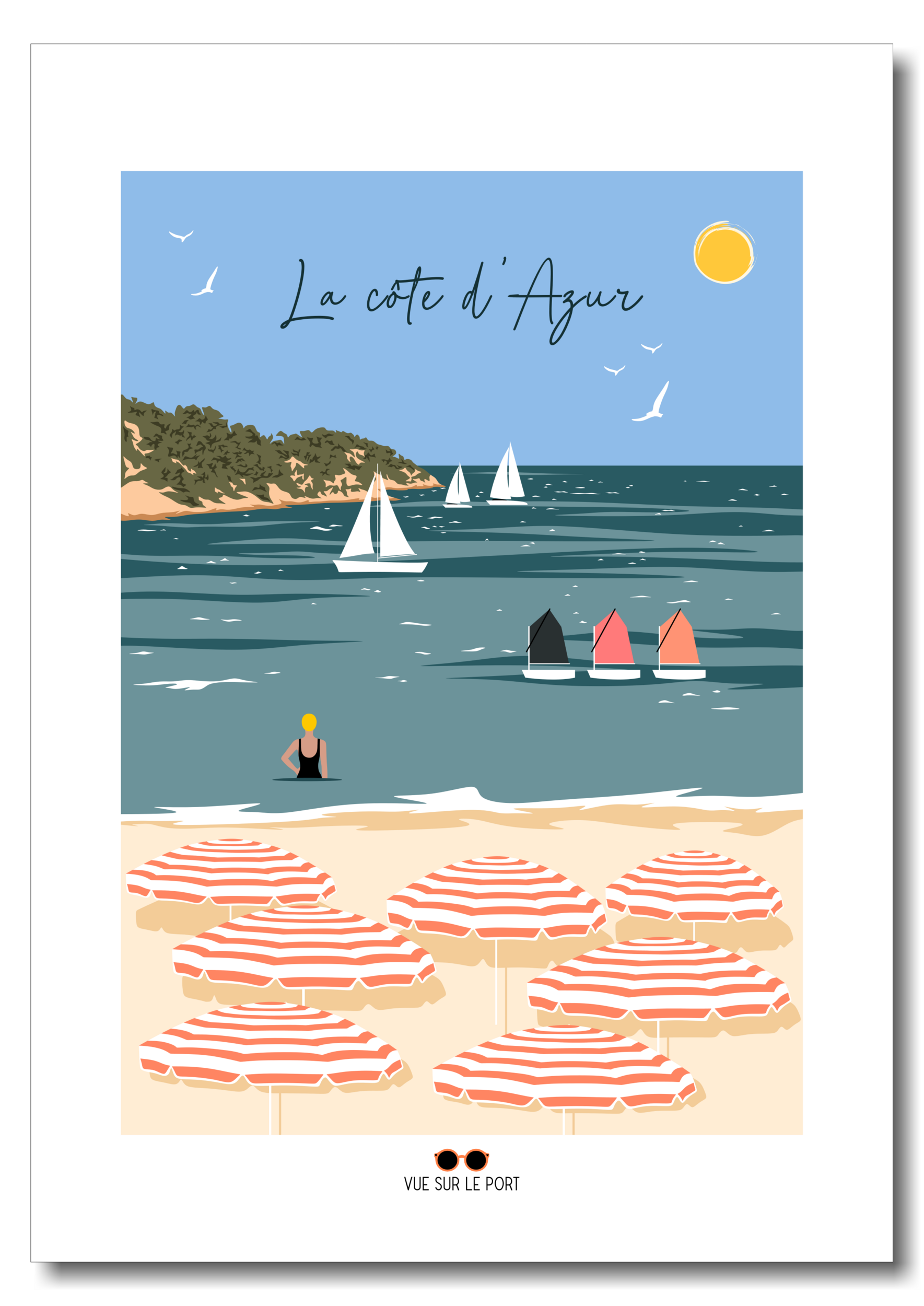 côte dazur parasols etsy
