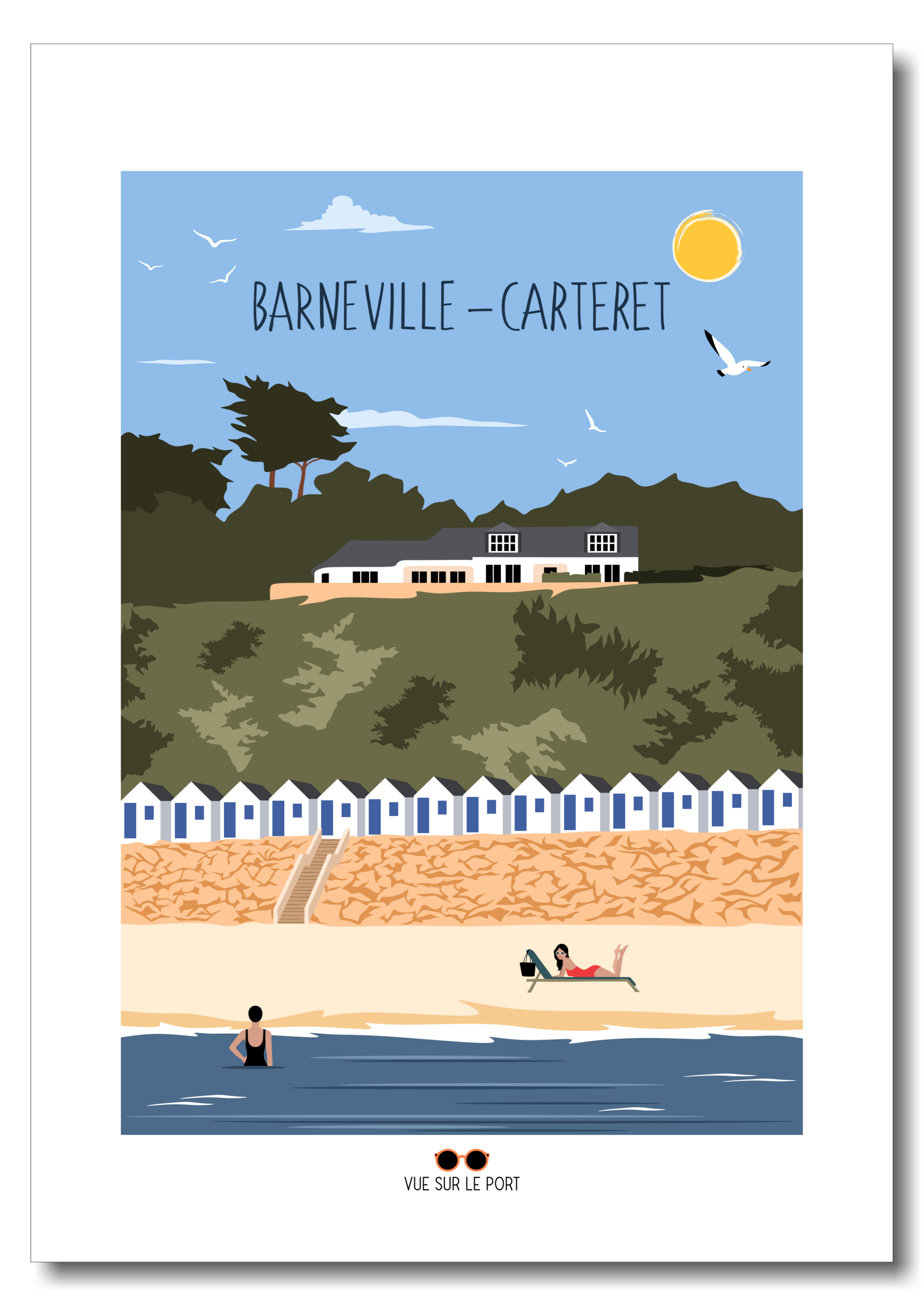 barneville carteret cabines etsy
