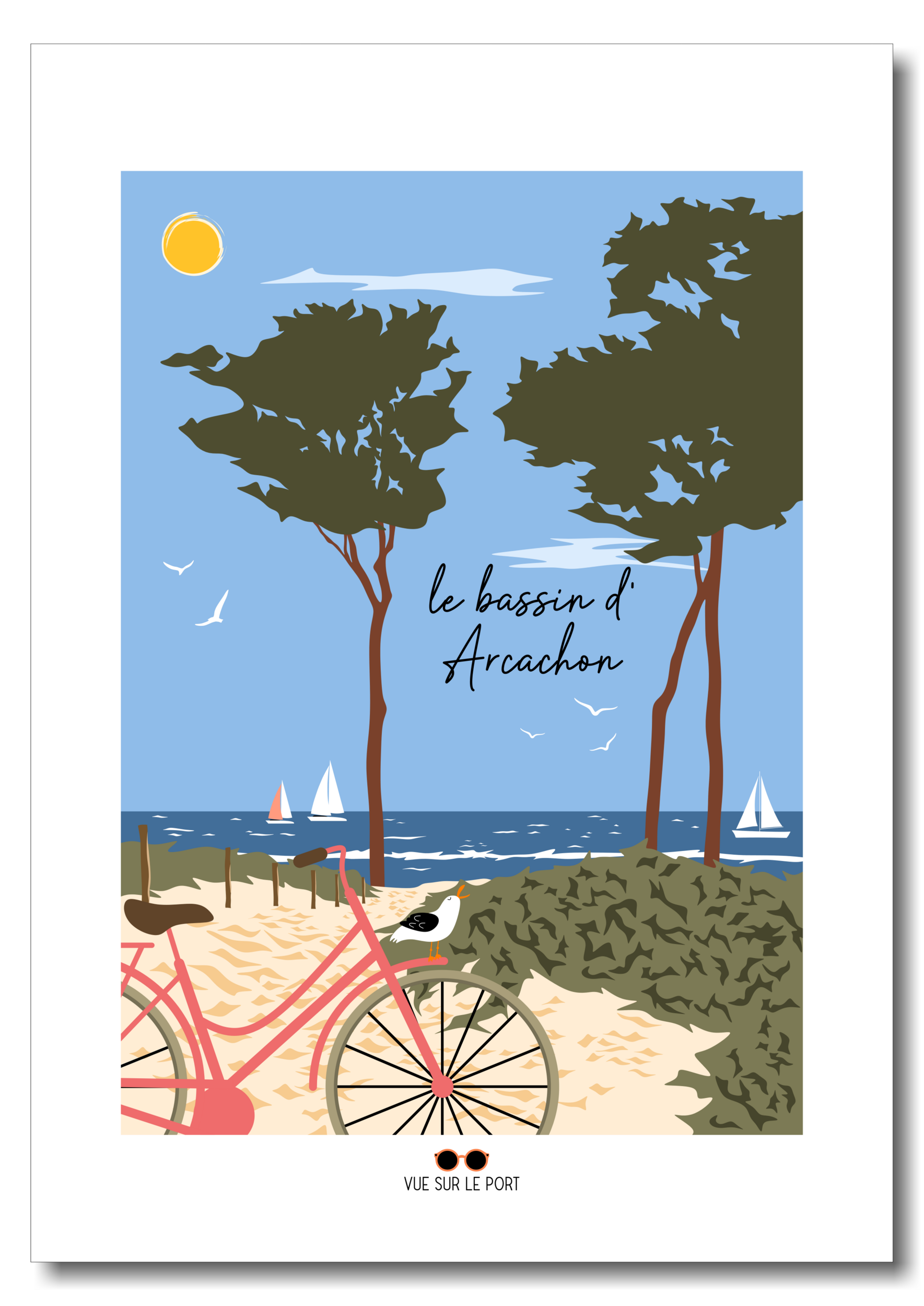 bassin darcachon entrée de plage etsy