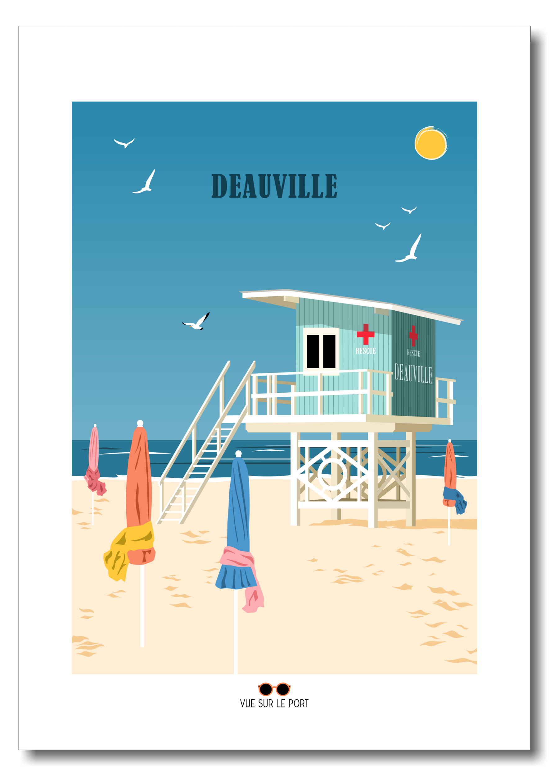 deauville poste de secours etsy