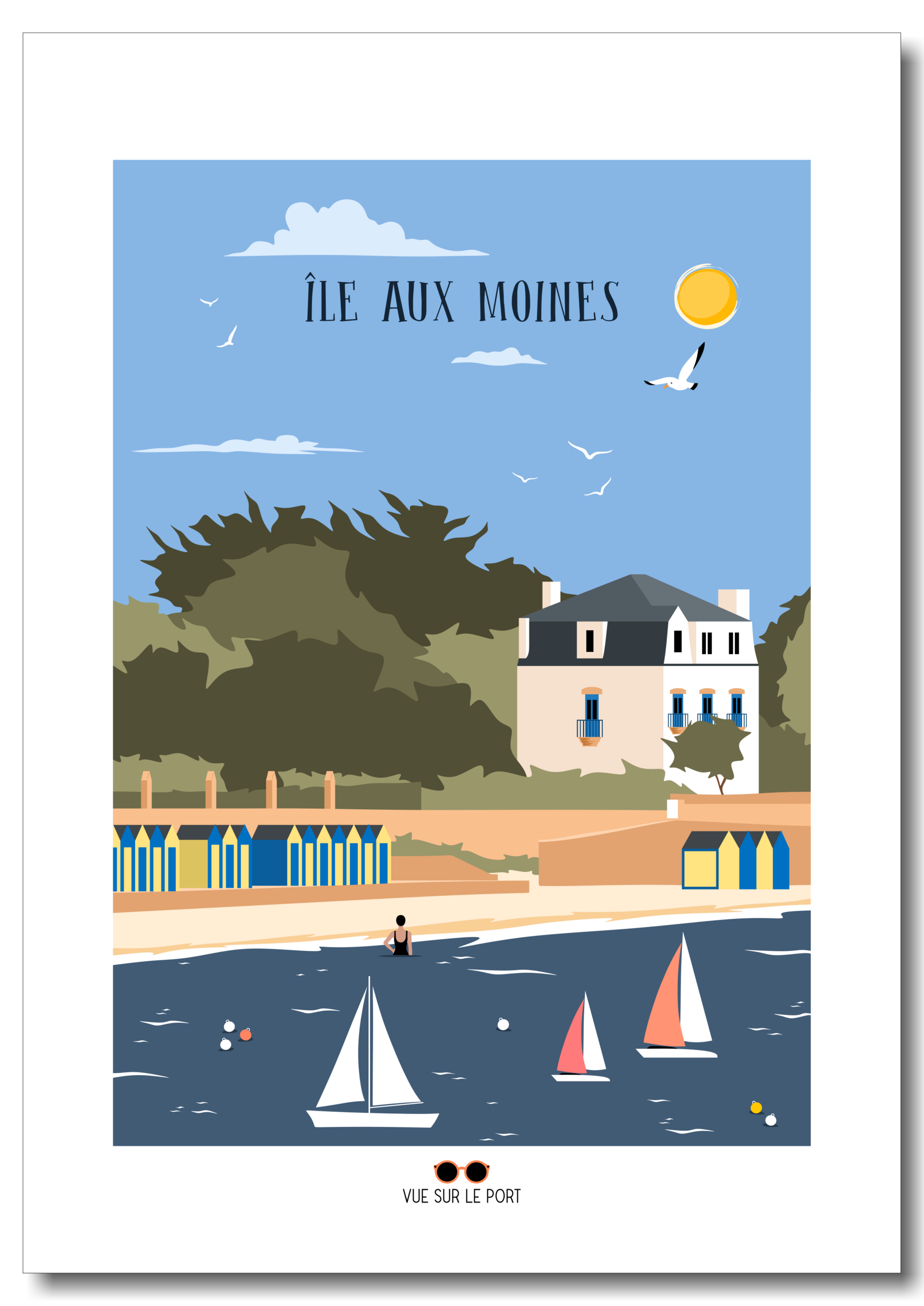 île aux moines plage etsy