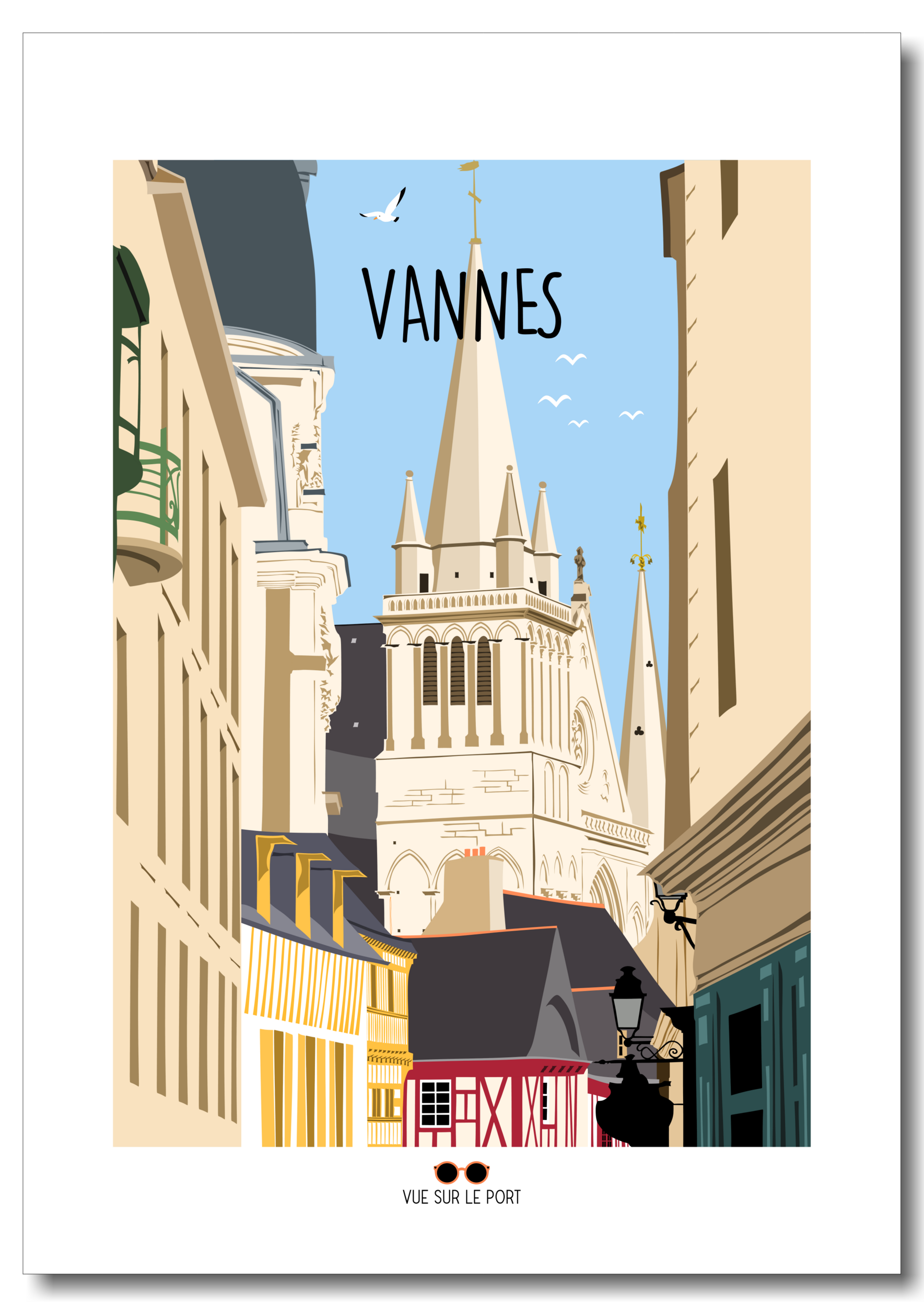 vannes cathédrale rue etsy
