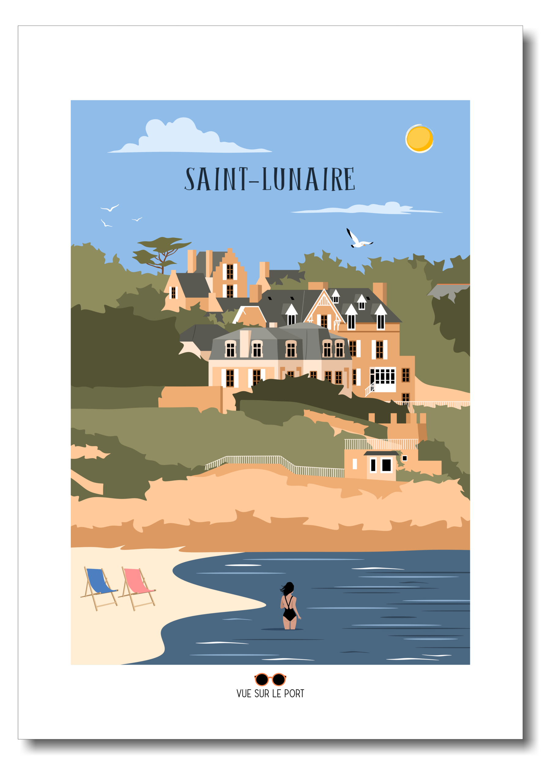 saint lunaire villas etsy