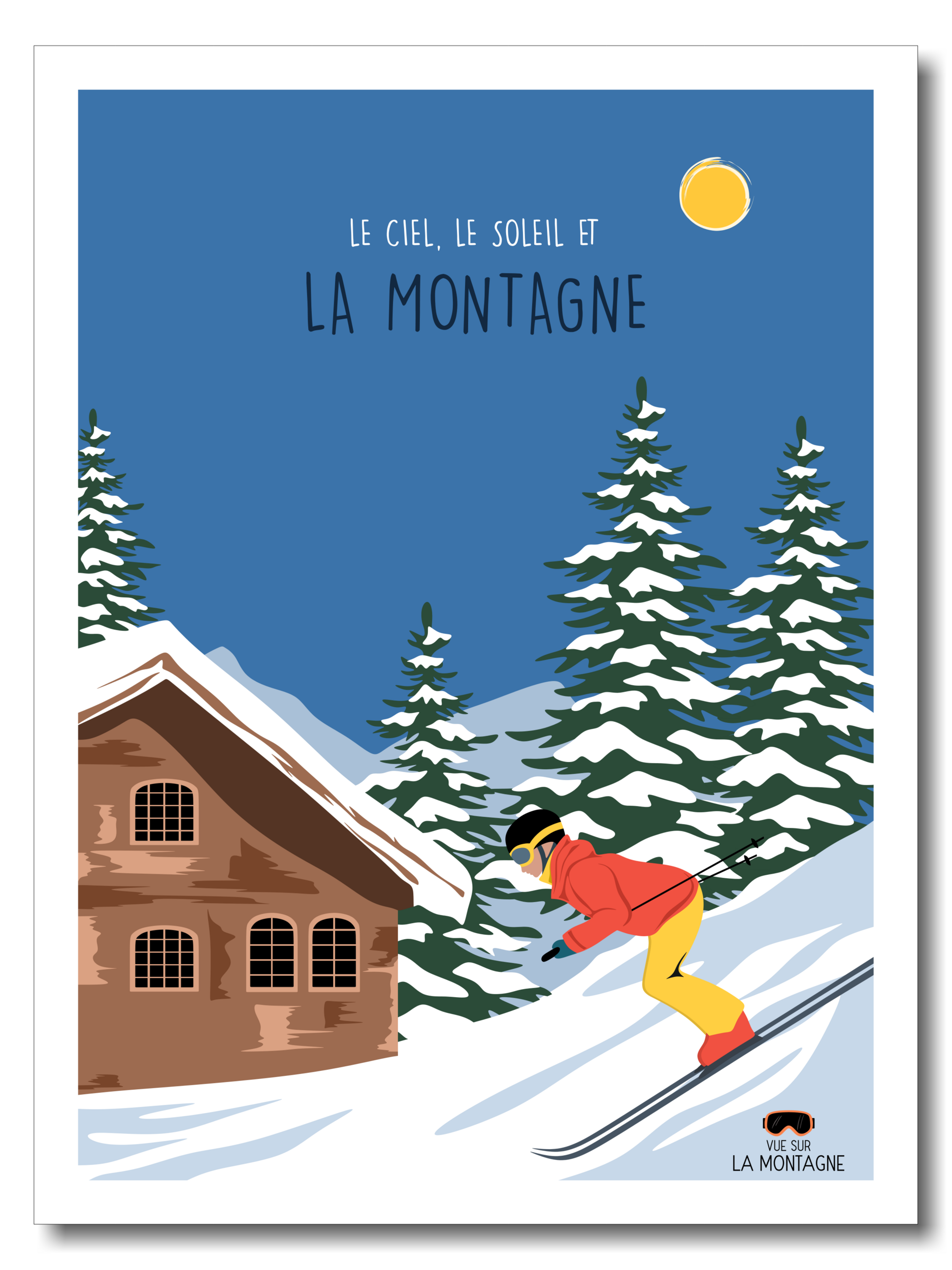 le ciel, le soleil et la montagne etsy